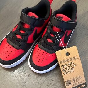 Nike Kids Black and Red Sneakers